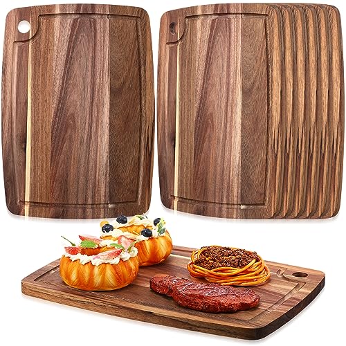 Roshtia 6 Pcs Wooden Cutting Boards 14x10'' Acacia Chopping Board, Elegant - style: Elegant