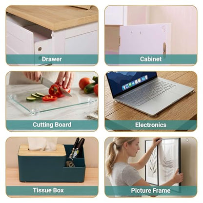 Cabinet Door Bumpers 104 Pcs, Clear Self Adhesive Silicone Pads - size: 104 Pcs
