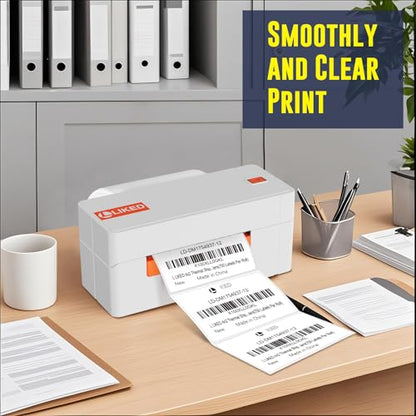 LLIKED 4" x 2" Direct Thermal Labels, 750 Barcode Shipping Labels - size: 4"x2"-1 Roll