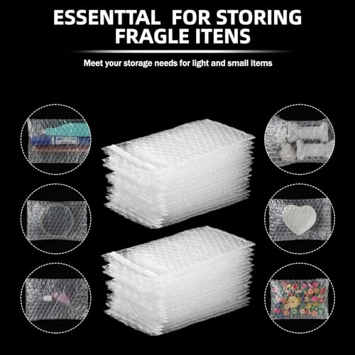 Frienda 300 Pcs Self Adhesive Bubble Bags Packing Pouches, 4" X 6" - size: 4" X 6"