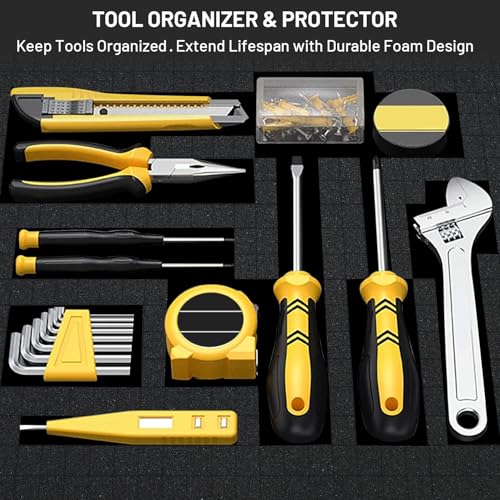 8 PCS 16x12x2 Inch Pick and Pluck Foam Inserts for Cases - Professional-Grade Tool, Game Box & Drawer Organizer - size: 8pcs(16x12x2 In)