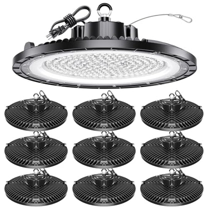 UFO High Bay Light 200W 5000K 30000LM 150LM/W 10 Pack (Eqv.800W MH/HPS)