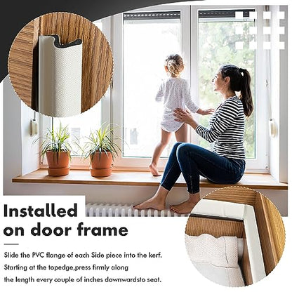 BBTO Weather Stripping Door Window Seal V-Shaped Foam Kerf,26 Feet,White - color: White, size: 26 Feet