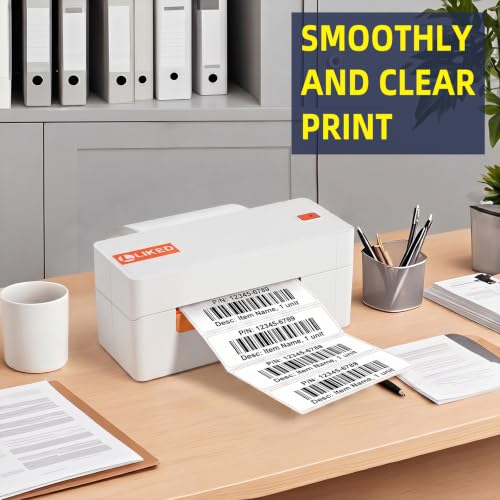 LLIKED 4"x1" Thermal Label, 16800 Strong Adhesive Shipping Labels - size: 4"x1"-12 Rolls