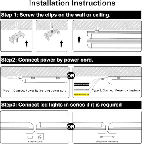 10 Pack 8Ft LED Shop Lights, 100W 15500LM 6000K T8 96" Garage Lights