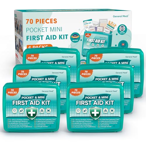 General Medi Small First Aid Kit - Compact Hard Shell Emergency Medical Kit - size: 420 Pieces
