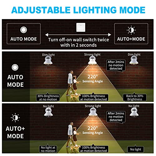 LONEDRUID 2 Pack Dusk Dawn Motion Sensor Outdoor LED Porch Light Fixtures - color: White
