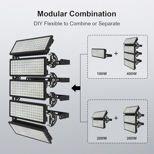 1000W LED Stadium Lights Outdoor, 2Pack 500W Arena Flood Light - size: 100W-10Pack