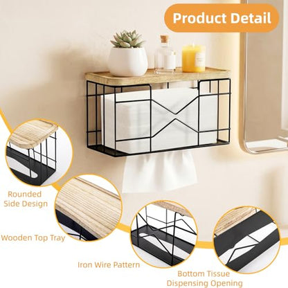 Paper Towel Dispenser Wall Mount, 2 in 1 Lid Design