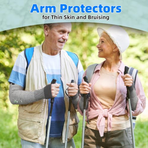 Schwer 18in AIR-SKIN A6 Cut Resistant Arm Sleeves for Gardening, S903 - color: Dark Grey, size: 18 In-1 Pair