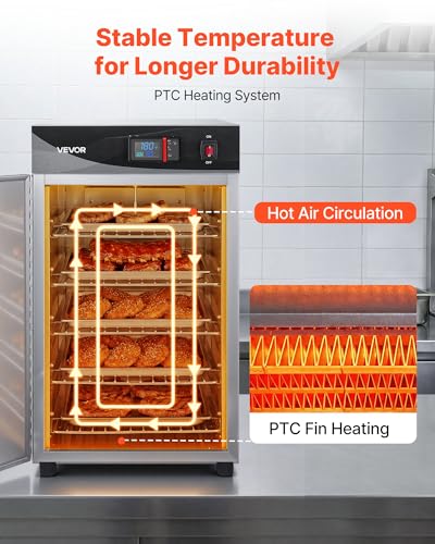 VEVOR Electric Hot Box Food Warmer, 5-Tier Commercial Warming Cabinets - size: 5-Tier