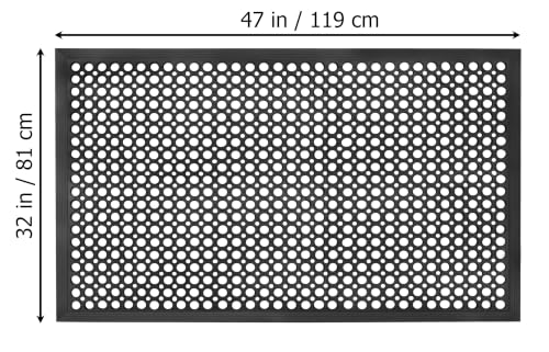 Extra Large Rubber Doormat - 2 Pack 32x47 inches Drainage Mats - size: 2 Pack - 32 x 47 Inches