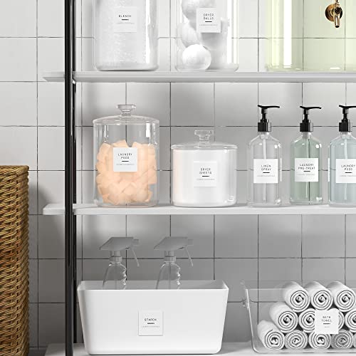 Neatsure 144 Minimalist Laundry Labels for Organizing, Preprinted Stickers Booklet for Jars, Containers and Storage Bins, Cleaning Labels for Laundry Room Organization… - style: Laundry Labels