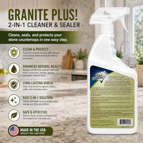 Granite Plus 2-in-1 Cleaner & Sealer for Granite & Quartz Counters, 32 oz - size: 32 Fl Oz (Pack of 1)