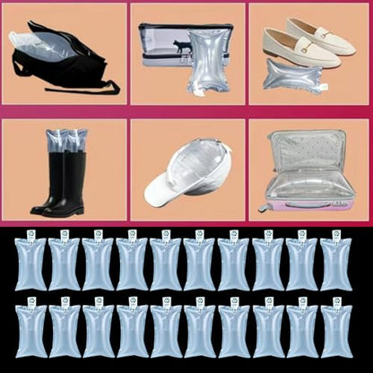 100 Count Inflatable Air Pillows for Shipping, Self-Sealing Packaging Air Bags, PE/PA Box Filler & Void Fill for Moving, Eco-Friendly Alternative to Packing Peanuts with Manual Pump (3.9x7.9 inch) - size: 3.9x7.9 inch