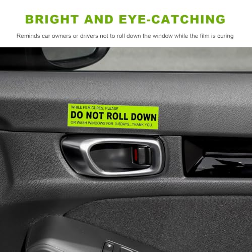 300 PCS Do Not Roll Down Car Sticker, Eye-Catching Auto Window Tint Sticker Waterproof Warning Label, Universal Self-Adhesive Window Film Caution Decal for Most Vehicles - color: 3 Pcs