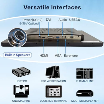 12.1 Inch IP65 Industrial Touchscreen,1024×768 Open Frame Monitor - size: 12.1 inch(Square Screen)