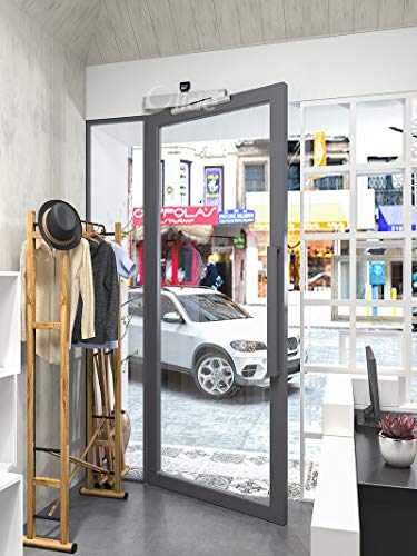 Olideauto Home Security System Electric Swing Doors DSW120+2pcs Infrared Safety Beam Sensors+2pcs Fire-Proof PIR Sensors