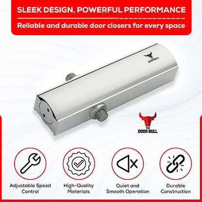 The Door Bull Commercial/Residential Grade Door Closer - size: 2000 Series, style: Silver