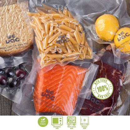 Wevac Vacuum Sealer Bags 8x12" 100 Quart for Food Saver Vacuum Seal machine - size: 8"x12" 100 Count