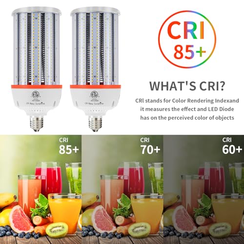 1200W Equivalent Led Corn light bulbs,18000 Lumen LED Corn Bulb 120W 5000K Daylight White Lamp,E26/E39 Medium Mogul Base,2-Pack Large Area Lights For Outdoor Indoor Warehouse Garage High Bay Lighting