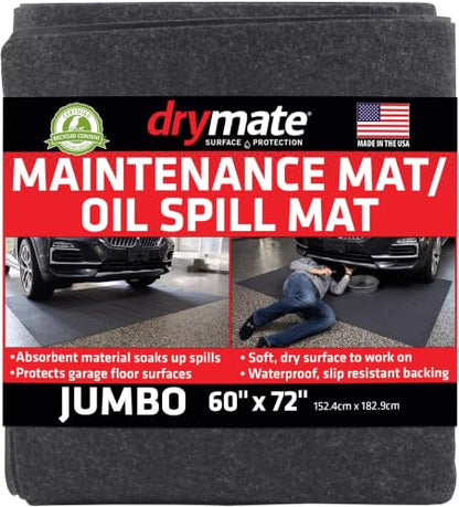 Drymate Jumbo Maintenance Mat, Premium Oil Spill Garage Floor Mat, 60"x72" - size: 5' x 6' (Rectangular)