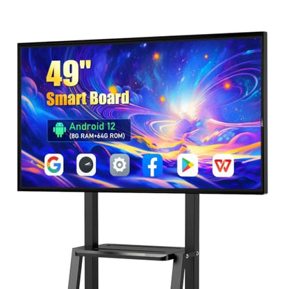 49" Smart Board 4K Android 12 8GB+64GB, for Office & Classroom - size: 49 Inch