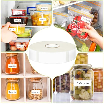 600 Blank Removable Freezer Labels with Perforation Line for Easy Distribution and Use. Waterproof and Oil-Resistant, Suitable for Food Containers, Jars, and Kitchen Organization.(1 "x 3") - size: 600 Pcs - 1 "x 3"