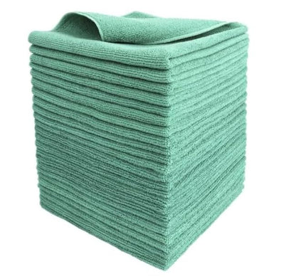 Tricol Clean Professional Extra-Thick Microfiber Cleaning Cloth 36 Pack Green (300 GSM, 16in x 16in) - color: Green, size: Pack of 36