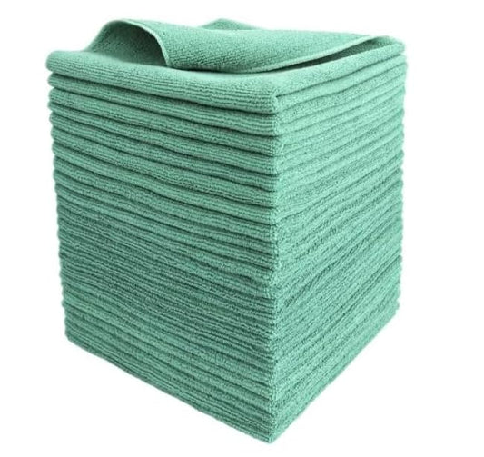 Tricol Clean Professional Extra-Thick Microfiber Cleaning Cloth 240 Pack Green (300 GSM, 16in x 16in) - color: Green, size: Pack of 240