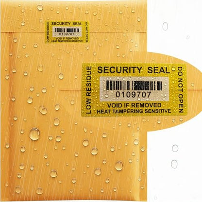 100pcs Tamper Proof Stickers Seals Labels (Matte Yellow, 1" X 2") - color: Matte Yellow 2, size: 1" X 2"