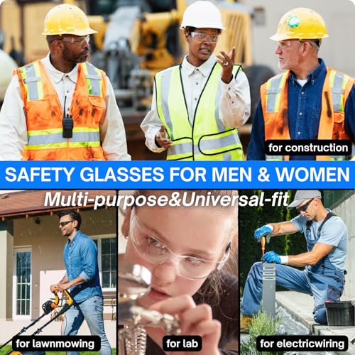 Safety Glasses Ansi Z87.1 Clear Safety Glasses Bulk Impact Scratch Resistant Lens Protective Eyewear for Men Women - color: 18pcs Clear+18pcs Gray