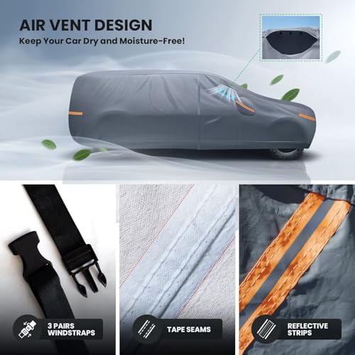 Ram 1500 Truck Cover Custom Fit 2009-2025 Crew Cab Short Bed(5.75') with Door Zipper, 10 Layer Outdoor Heavy Pickup Truck Cover Waterproof All Weather, Car Tarp for Wind Dust Sun etc Protection. - size: Ram 1500 2009-2026 Crew Cab SB+Towel+Bag