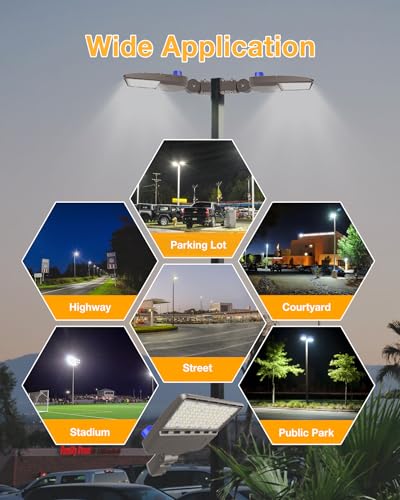 LED Parking Lot Light 200W 28000LM 5000K, Commercial Outdoor Area Lighting - size: 200w