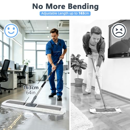 Masthome 39.4" Commercial Dust Mop for Hardwood, Tiles, Marble Floors - color: Extra Large Grey