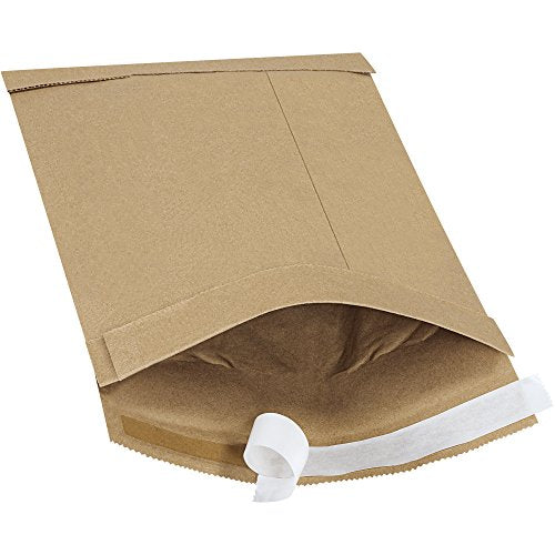 Aviditi Kraft Self-Seal Padded Mailers, #1, 7 1/4" x 12", Kraft Brown, Peel and Seal Closure, Fiber Cushioned Envelopes for Protecting Items During Shipping and Mailing, Case of 25 - color: Kraft