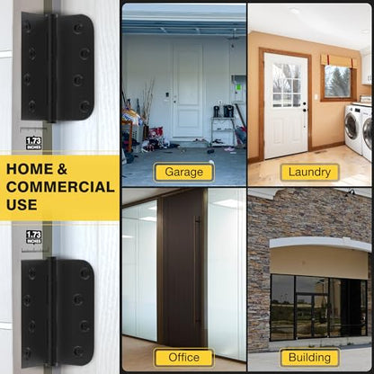KOLET Ball Bearing Door Hinges, 4 x 4 Inches, Matte Black, 3 Pack - color: Matte Black, size: 3 Pack