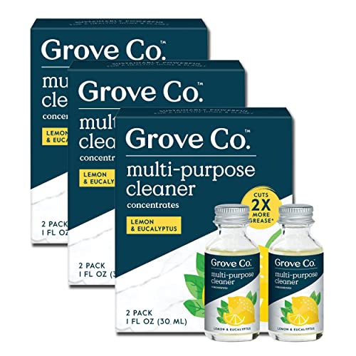 Grove Co. Multi-Purpose Cleaner Refills, 6 x 1fl oz, Lemon & Eucalyptus - size: 1 Fl Oz (Pack of 6)