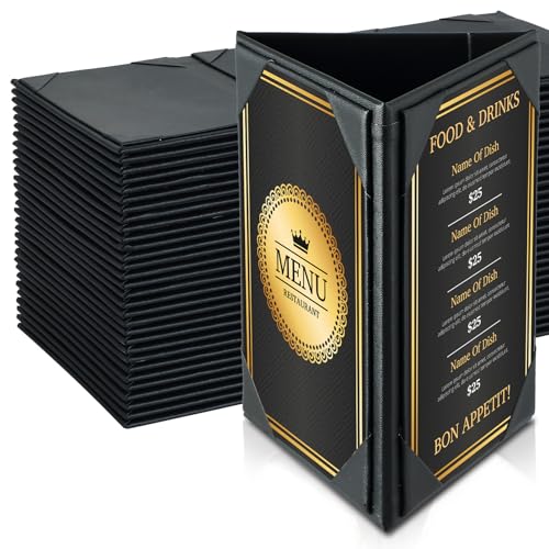 Table Tent Triangle Menu Holders 4" x 6", 30 Pack 3-Side - size: 30 Pack, 4" x 6"