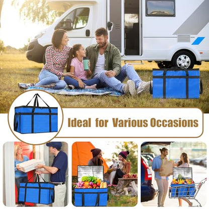 PEASUG Insulated Food Delivery Bag, XXXL Catering Bag for Keep Food Warming - color: Blue, size: XXX-Large