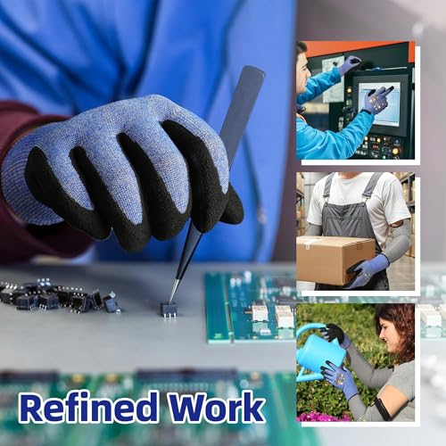 Schwer A4 AIR-SKIN Cut Resistant Work Gloves, Ultra Lightweight, AR3900, S - color: Blue, size: Small