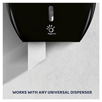 Papernet Jumbo Roll Toilet Tissue | Compatible with Universal Dispenser | 8 Rolls 2 ply 700’ x 3.4’