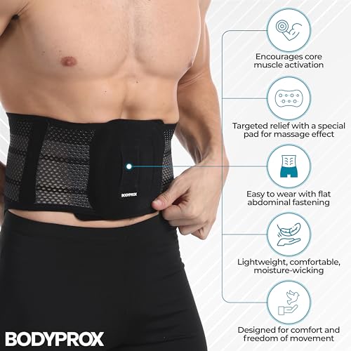 Bodyprox Breathable Back Brace, Back Support Brace for Men and Women. - size: Medium