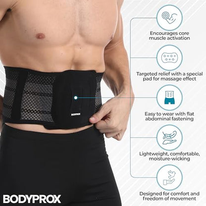 Bodyprox Breathable Back Brace, Back Support Brace for Men and Women. - size: Small