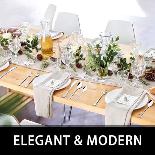 49-Piece Silverware Set with Organizer, Food-Grade Stainless Steel Flatware for 8, Cutlery Utensil Sets with Steak Knives, Rust-proof, Mirror Polished, Dishwasher Safe, Silver Tree Pattern - style: Tree Pattern - Silver