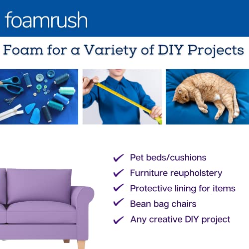 FoamRush 11" x 18" x 36" Charcoal High Density Upholstery Foam Cushion (Upholstery Sheet, Foam Padding, Seat Replacement, Chair Cushion Replacement, Square Foam, Wheelchair Seat Cushion) Made in USA - color: Charcoal Foam, size: 11" x 18" x 36"