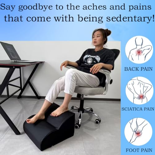 Foot Rest for Under Desk at Work.Multifunctional 3-Tier Foot Stool - color: Standard-black