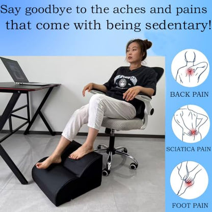 Foot Rest for Under Desk at Work.Multifunctional 3-Tier Foot Stool - color: Standard-black