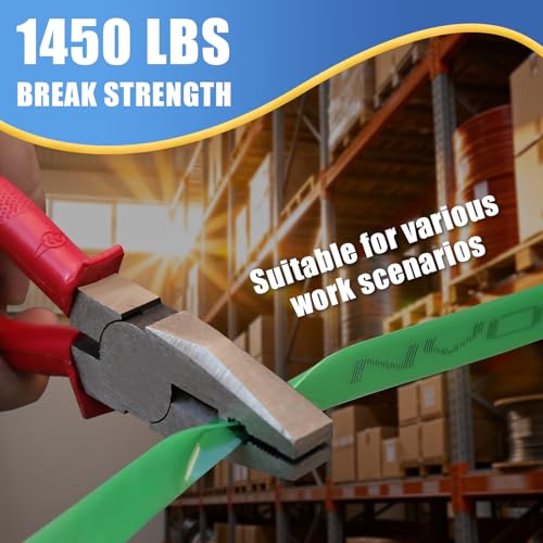 5/8" x.034 x3800ft Polyester (PET) Strapping Roll of 16"x6" Core Size 1450lbs Break Strength Green - size: 5/8"x3800'
