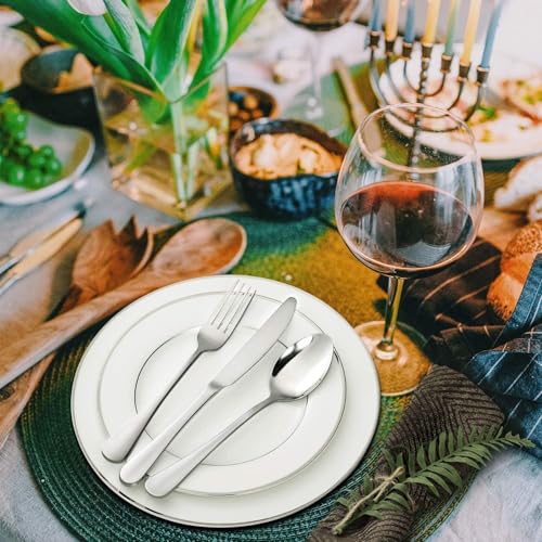 Hiware Dinner Forks Set, Food-Grade 18/8 Stainless Steel Forks Silverware, Mirror Polished, Dishwasher Safe - Set of 12, 8 Inches - size: 12-Piece (8 Inches)